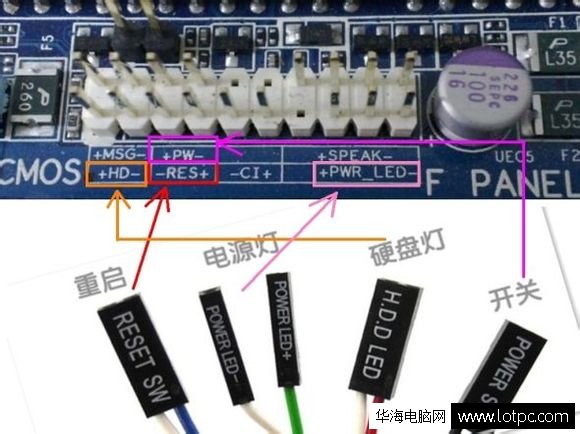 机箱线与主板连接图_机箱主板连接线图_机箱主板连接线图解