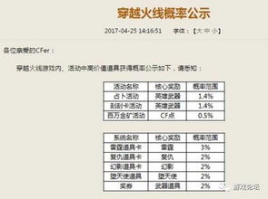 游戏抽奖概率公布时间,揭秘公布时间背后的秘密(图1)