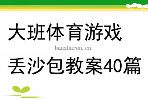 大班丢沙包游戏教案,趣味运动与团队协作的完美融合(图2) 大班丢沙包游戏教案,趣味运动与团队协作的完美融合(图2)
